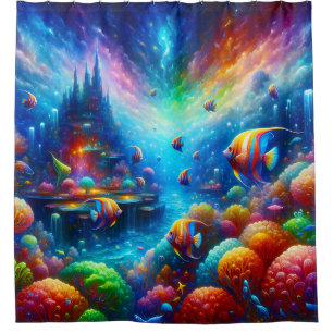 Ducha "Superficie marina surrealista: Cortina de utopía