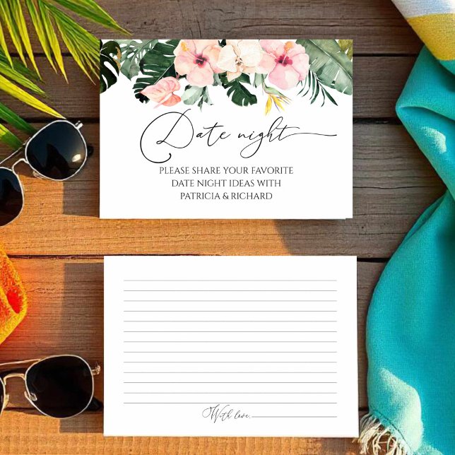 Ducha tropical floral de novias con tarjetas de ja (Subido por el creador)