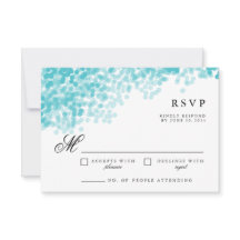 Ducha turquesa | Tarjeta de respuesta RSVP de Boni