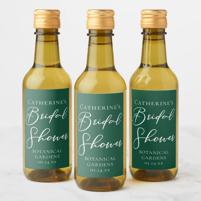 Ducha verde esmeralda personalizada (Botellas)