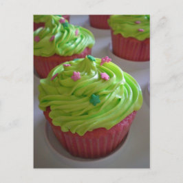 Ducha verde rosa fiesta Pasteles postales