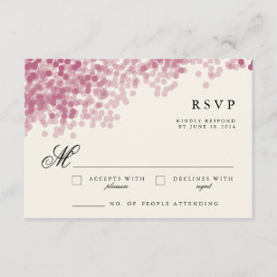 Ducha Violeta Tarjetas de respuesta RSVP rusas