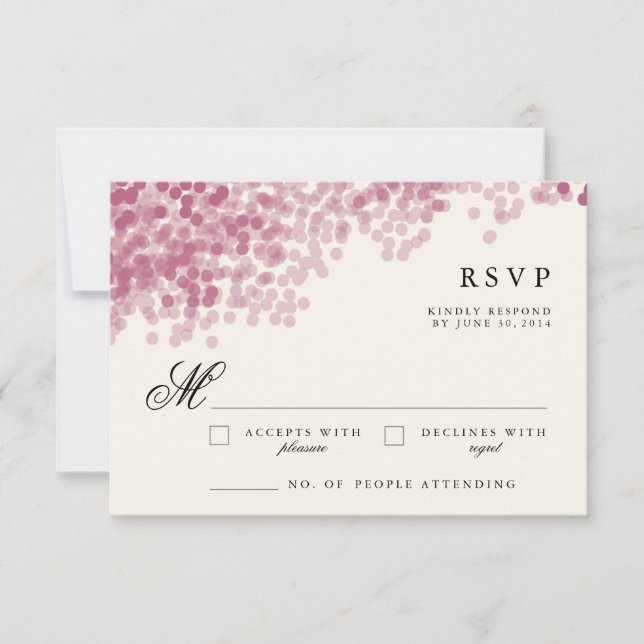 Ducha Violeta | Tarjetas de respuesta RSVP rusas (Anverso)