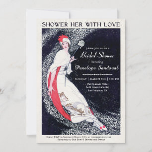 Ducharla con amor Bridal Shower Invitaciones