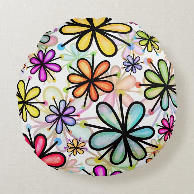 Duchas de flores alrededor de la almohada (Anverso)