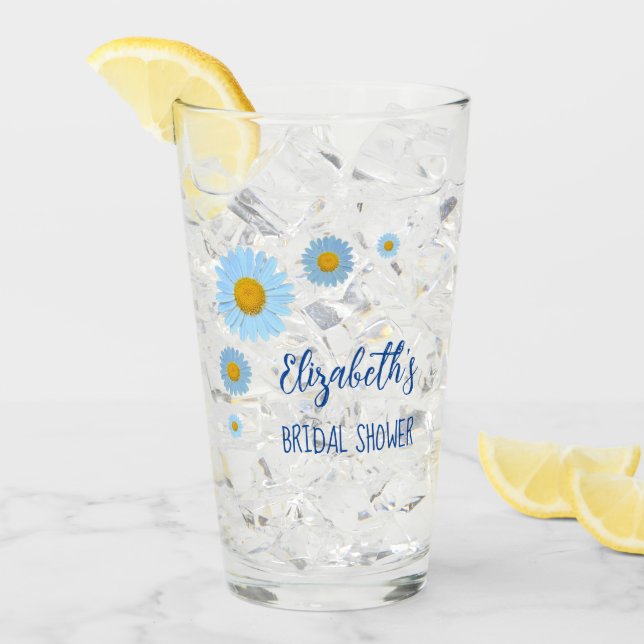 Duchas de Novia Florales de Margaritas Azules (Anverso (hielo))