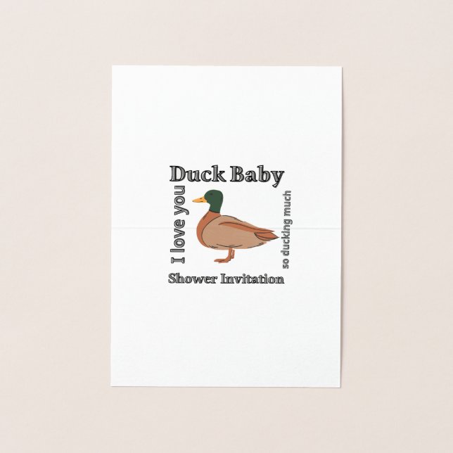 Duck Baby ducha Invitación (Interior)