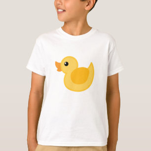 Duck la camiseta en amarillo y el blanco - caucho