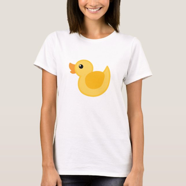Duck la camiseta en amarillo y el blanco - caucho (Anverso)