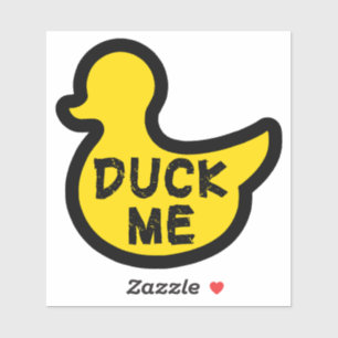 Duck me cuenta una frase de calcomanía divertida
