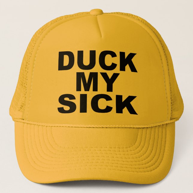 DUCK MI HUMOR ENFERMO DEL SPOONERISM DEL GORRA (Anverso)