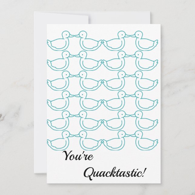 Duck Tema "Eres quacktastic" Gracias tarjeta (Anverso)