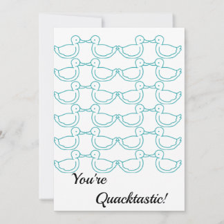 Duck Tema "Eres quacktastic" Gracias tarjeta