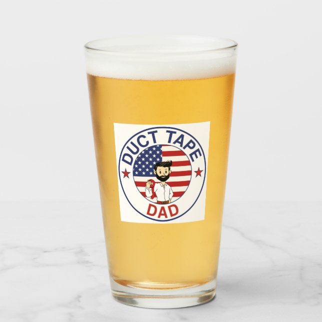 Duct Tape Dad - Beer Glass (Anverso (lleno))