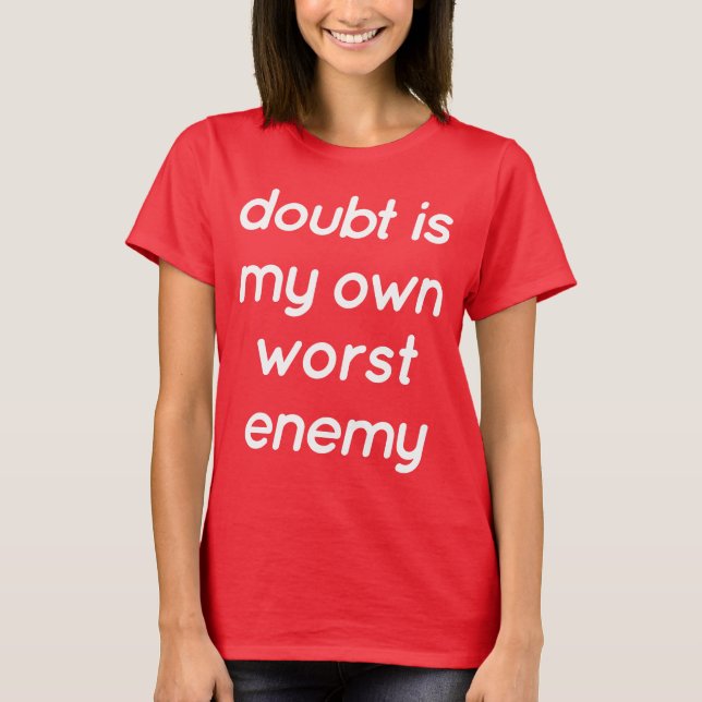 Dudas de la camiseta básica de las mujeres (Anverso)