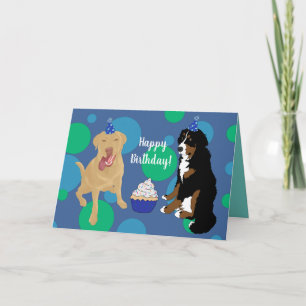 Dudley Labrador y la tarjeta de cumpleaños de Bern