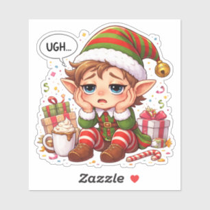 Duende cansado socialmente Pegatina de vinilo cort