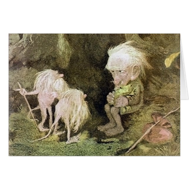 Duende con su rana del mascota (Anverso (Horizontal))