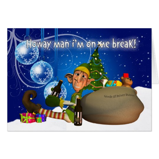 Duende de la tarjeta de Navidad de Geordie que