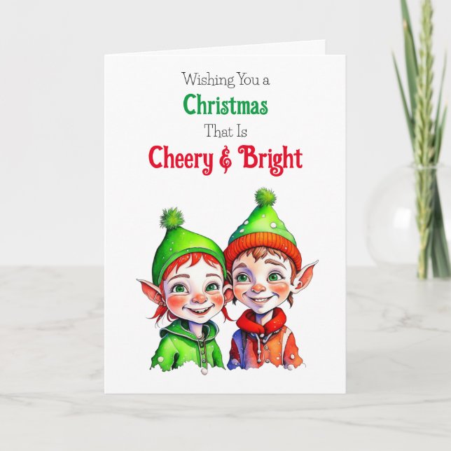 Duende de Navidad Antiguo Alegre y Brillante (Anverso)