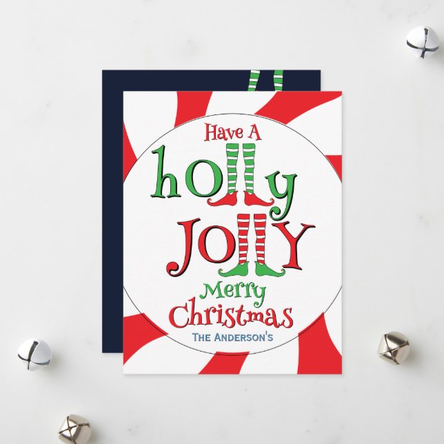 Duende de Navidad Holly Jolly Alegre (Anverso/Reverso In Situ)