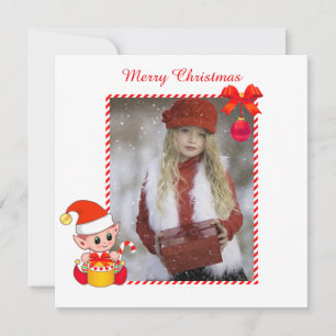Duende de Navidad moderno y foto personalizada