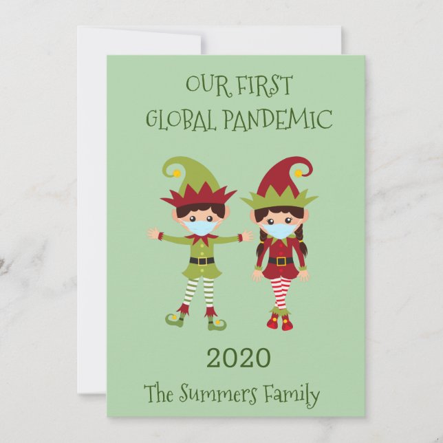 Duende de Navidad Nuestro primer pandemia global 2 (Anverso)