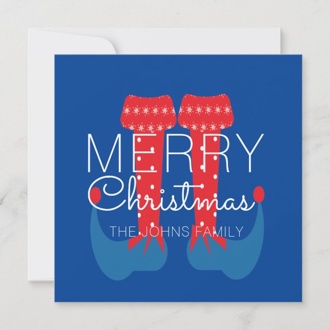 Duende De Navidad Rojo Azul Scripto Copo De Nieve (Anverso)
