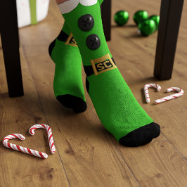 Duende de Navidad Verde Calcetines Festivos Travie