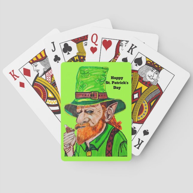 DUENDE IRLANDÉS jugando cartas (Reverso)