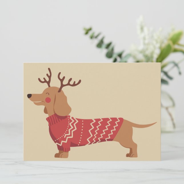 Dueño de perro de Navidad Regalo de Dachshund Fies (Anverso de pie)