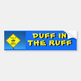 Duff In The Ruff - Pegatina De Carros De Golf