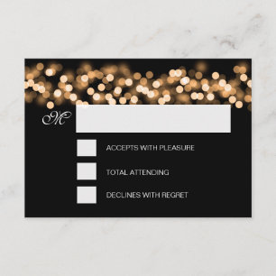 Dulce 16 cumpleaños RSVP Hollywood Glam Gold