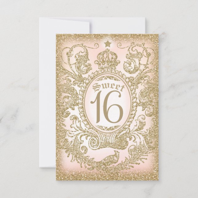 Dulce 16 Érase una vez la princesa NO RSVP (Anverso)