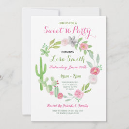Dulce 16 Fiesta Fiesta Cactus Invitación