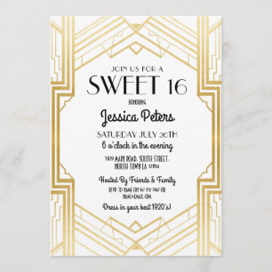 Dulce 16 Fiestas por invitación Art Déco