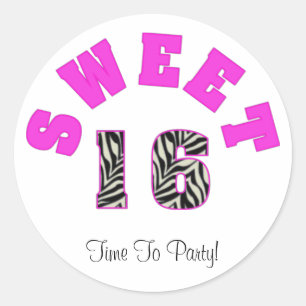 ¡Dulce 16, hora de ir de fiesta! Pegatinas