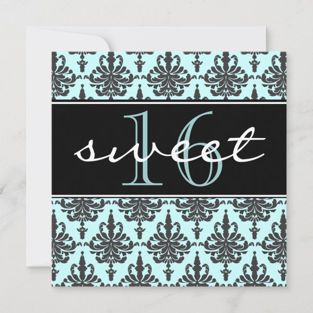 Dulce 16 invitaciones a fiesta de cumpleaños (Anverso)
