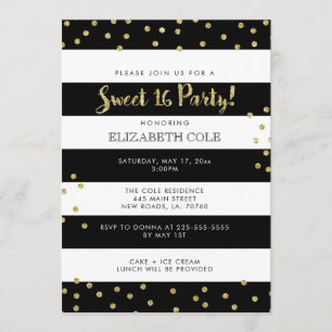 Dulce 16 invitaciones de la fiesta de cumpleaños