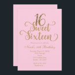 Dulce 16 invitaciones para fiestas de cumpleaños r<br><div class="desc">Dulce 16 invitaciones para fiestas de cumpleaños rosadas y doradas. Personalizar para cualquier evento.</div>