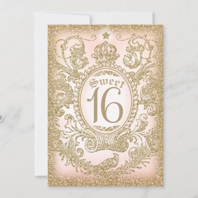 Dulce 16 Una vez por una invitación a la princesa (Anverso)