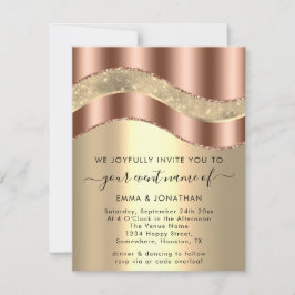 Dulce 16t Bridal Shower QR Código Rosa Cobre Oro