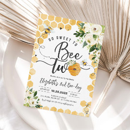 Dulce Abeja Cumpleaños 2 Invitación a la Fiesta de