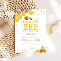 Dulce Abeja Pequeña Invitación para Baby Shower de