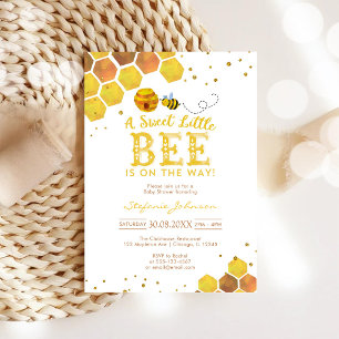 Dulce Abeja Pequeña Invitación para Baby Shower de