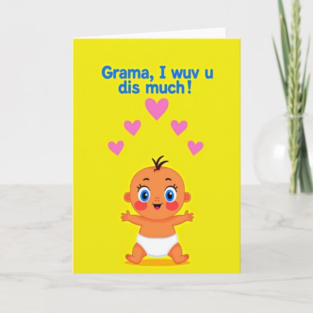 Dulce Abuela Te Quiero Tarjeta (Anverso)