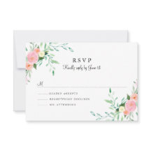 Dulce Acuarela Rosa Melocotón RSVP Boda