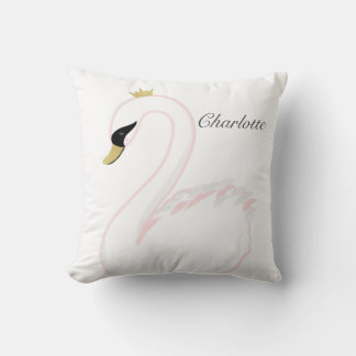 Dulce almohada de cisne clásica con acentos dorado