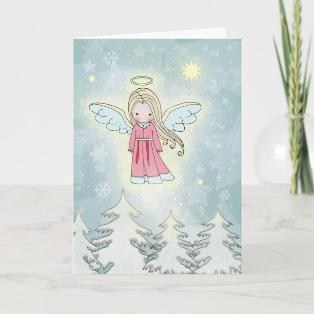 Dulce Ángel de Navidad sobre los Árboles (Anverso)
