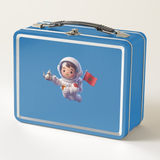 Dulce astronauta marroquí Kawaii Pegatina 3D (Anverso)